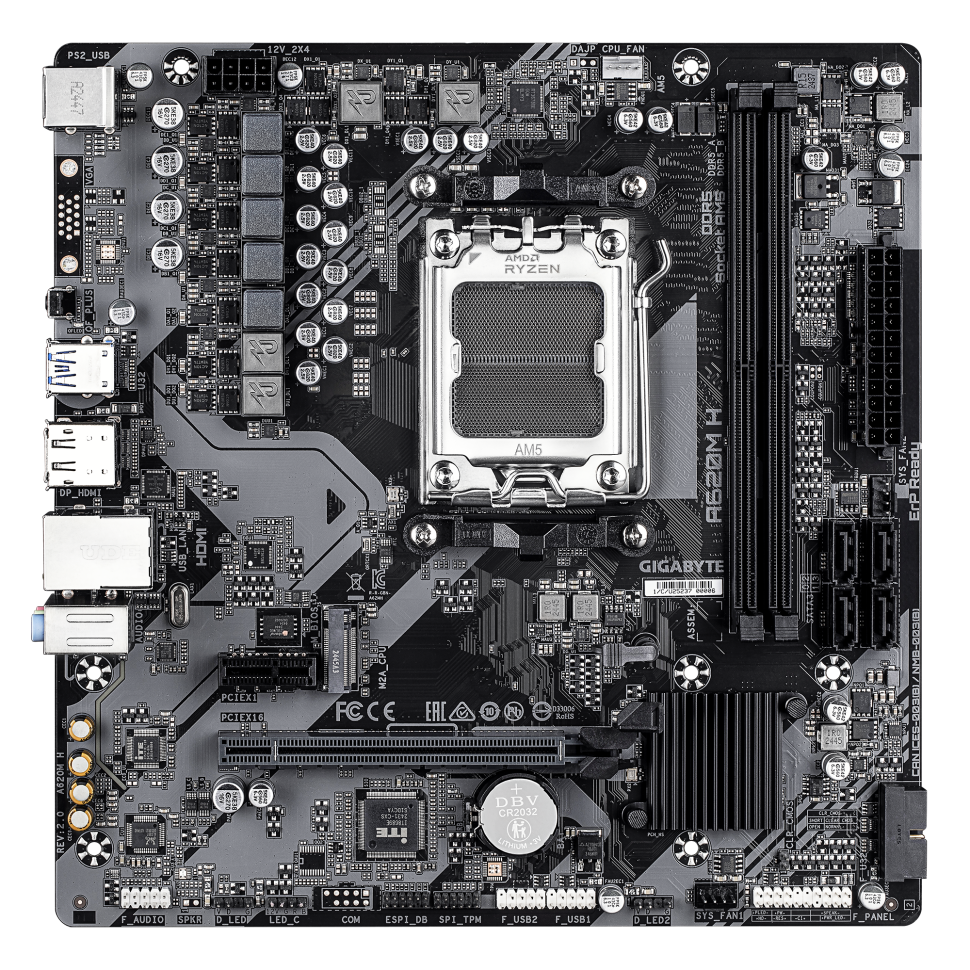 Материнская плата Gigabyte A620M H 2.0