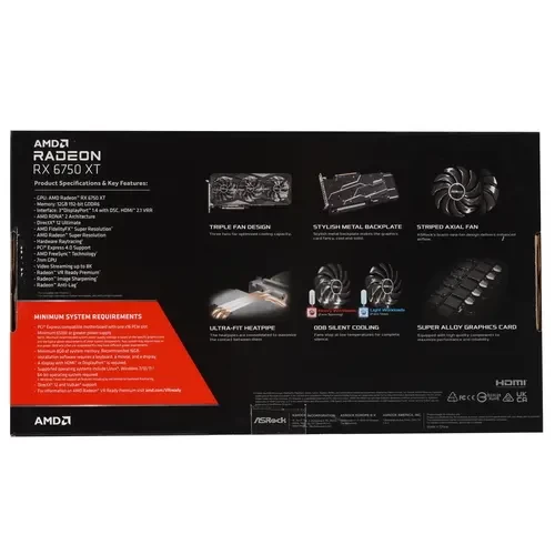 Видеокарта ASRock (RX6750XT CLP 12GO) Radeon RX 6750 XT 12GB Challenger PRO OC