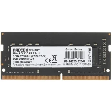 Оперативная память 8 Gb 3000 MHz AMD SODIMM R9 GAMERS SERIES (R948G3000S2S-U)