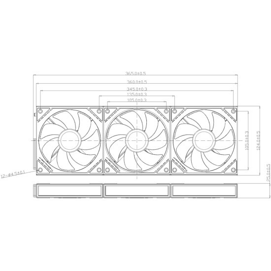 Комплект вентиляторов для корпуса Thermalright TL-M12QW X3 ARGB White (TRTLM12QWX3.3P)