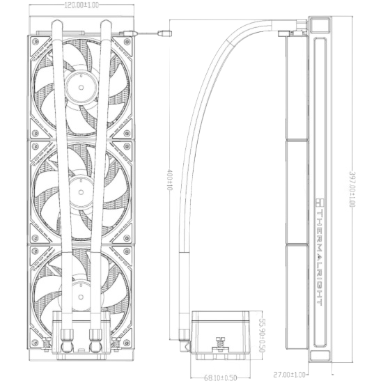 Система жидкостного охлаждения для процессора Thermalright Magic Qube 360 ARGB White (TRMQ360AW)