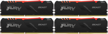 Оперативная память 64 Gb 3200 MHz Kingston FURY BEAST Black RGB (KF432C16BB1AK4/64)