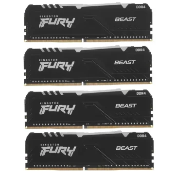Оперативная память 64 Gb 3200 MHz Kingston FURY BEAST Black RGB (KF432C16BB1AK4/64)