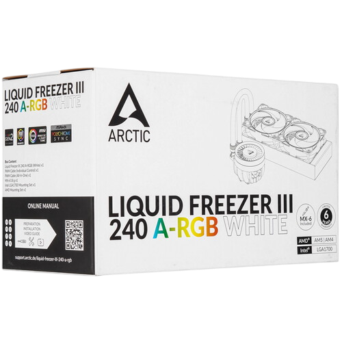 Система жидкостного охлаждения для процессора Arctic Cooling Arctic Liquid Freezer III-240 ARGB White (ACFRE00150A) P12 PWM PST