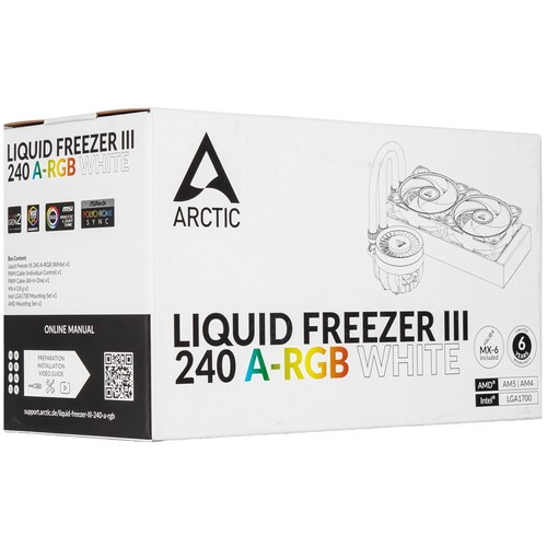 Система жидкостного охлаждения для процессора Arctic Cooling Arctic Liquid Freezer III-240 ARGB White (ACFRE00150A) P12 PWM PST