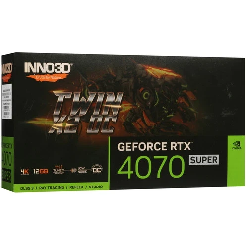 Видеокарта INNO3D (N407S2-126XX-186162N||OEM) GeForce RTX 4070 SUPER 12GB TWIN X2 OC