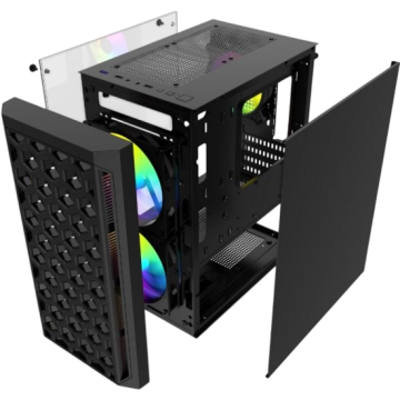 Компьютерный корпус Powercase Mistral Micro T3B Black (CMIMTB-L3)
