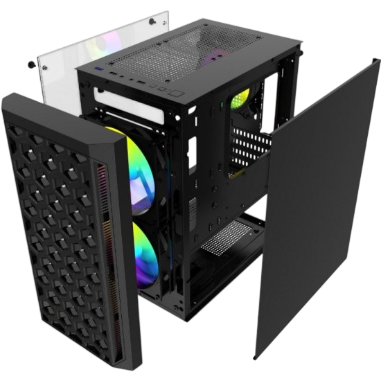 Компьютерный корпус Powercase Mistral Micro T3B Black (CMIMTB-L3)
