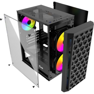 Компьютерный корпус Powercase Mistral Micro T3B Black (CMIMTB-L3)