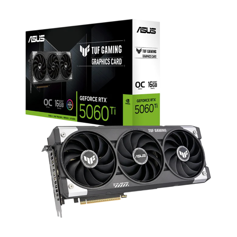 Видеокарта ASUS (TUF-RTX5060TI-O16G-GAMING) GeForce RTX 5060 Ti 16GB TUF GAMING OC (90YV0MG0-M0NA00)