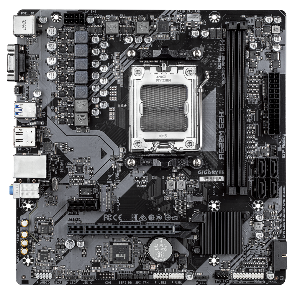 Материнская плата Gigabyte A620M S2H 2.0
