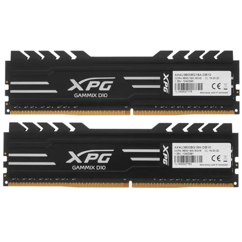 Оперативная память 16 Gb 3600 MHz ADATA XPG GAMMIX D10 Black (AX4U36008G18A-DB10)