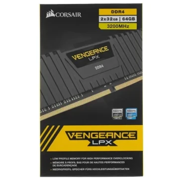 Оперативная память 64 Gb 3200 MHz CORSAIR VENGEANCE LPX (CMK64GX4M2E3200C16)
