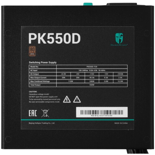 Блок питания Deepcool 550W PK550D (R-PK550D-FA0B-EU)
