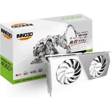 Видеокарта INNO3D (N406T2-16D6X-178055W) GeForce RTX 4060 Ti 16GB TWIN X2 OC White