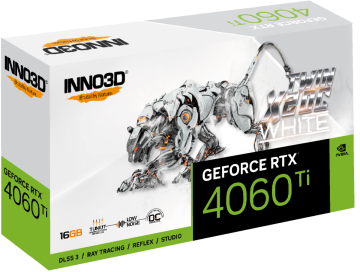 Видеокарта INNO3D (N406T2-16D6X-178055W) GeForce RTX 4060 Ti 16GB TWIN X2 OC White