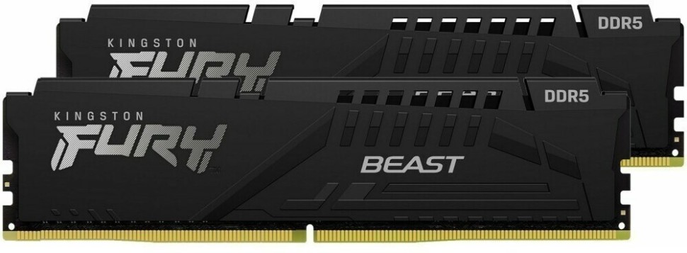 Оперативная память 64 Gb 4800 MHz Kingston FURY Beast PnP Black (KF548C38BBK2-64)