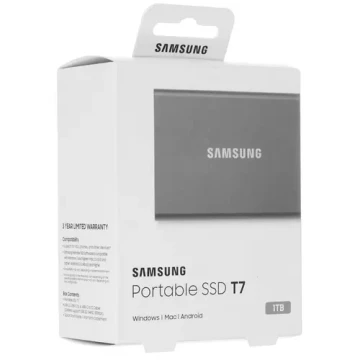 Внешний SSD Samsung 1000 Gb T7 Grey (MU-PC1T0T/WW)