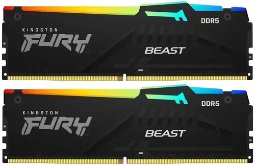 Оперативная память 32 Gb 5200 MHz Kingston FURY Beast RGB (KF552C40BBAK2-32)