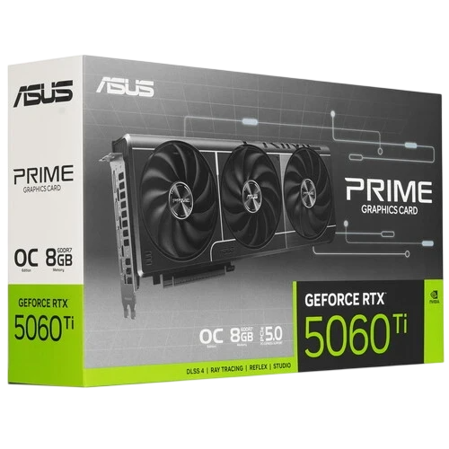 Видеокарта ASUS (PRIME-RTX5060TI-8G) GeForce RTX 5060 Ti 8GB PRIME (90YV0MP1-M0NA00)