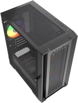 Компьютерный корпус Powercase ByteFlow Micro LE ARGB Black (CAMBFB-A4-LE)