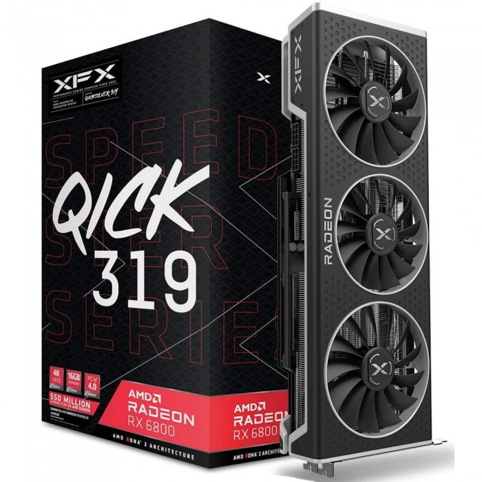 Видеокарта Sapphire Speedster QICK319 Radeon RX 6800 BLACK 16GB GDDR6, AMD RDNA™ 2 (RX-68XLALBD9), RTL {6}  (080843)