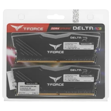 Оперативная память 16 Gb 3600 MHz Team Group T-FORCE DELTA RGB Black (TF3D416G3600HC18JDC01) RTL