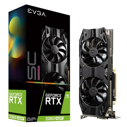 Видеокарта EVGA (08G-P4-3067-KR) GeForce RTX 2060 Super EVGA SC Ultra Gaming PCI-E 8192Mb GDDR6 256bit DVI-D HDMI 2xDP