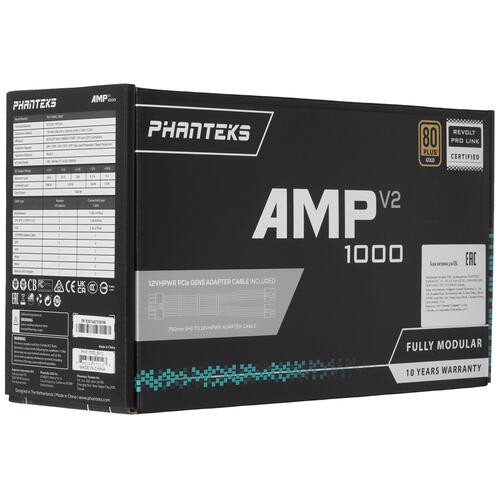 Блок питания PHANTEKS 1000W AMP Black PH-P1000G_BK02 16 Pin (PCIe 5.0 Connector Cable Details)