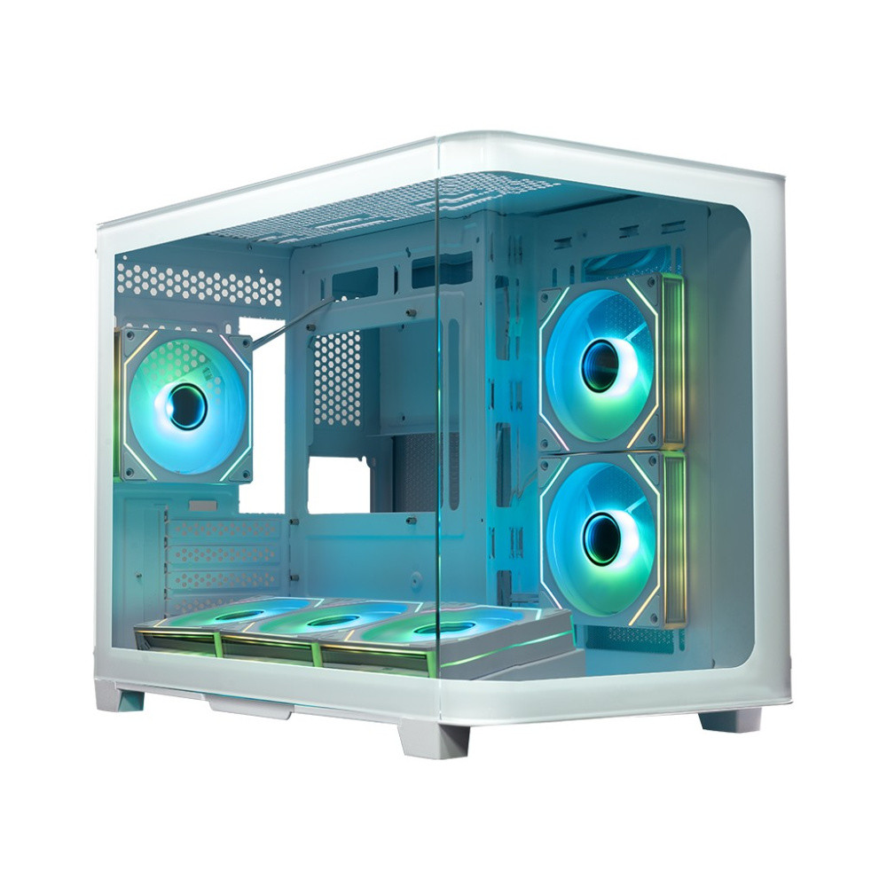Компьютерный корпус XASTRA QR500M 6ARGB-FM-C10-UC Curve Glass ARGB White (QR500M-6FM12A-C10-UC-WH)