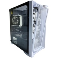 Компьютерный корпус Powercase ALISIO Micro X4W TG LED-Fan White mATX CAMIW-L4