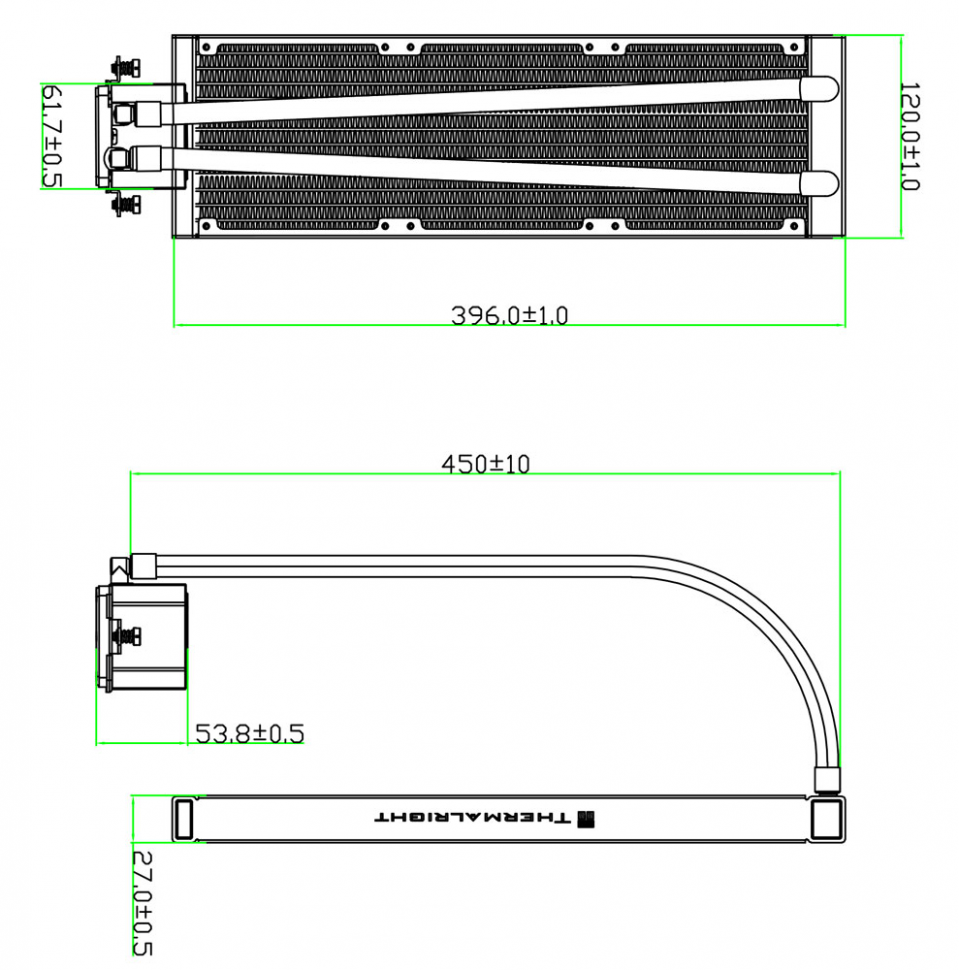 Система жидкостного охлаждения для процессора Thermalright Frozen Prism 360 ARGB Black (TRFP360AB)