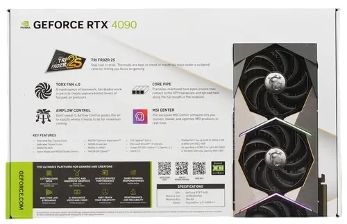 Видеокарта MSI (RTX 4090 SUPRIM X 24G) GeForce RTX 4090 24GB SUPRIM X