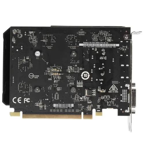 Видеокарта MSI (RX 550 AERO ITX 4G OC) Radeon RX 550 4GB AERO ITX