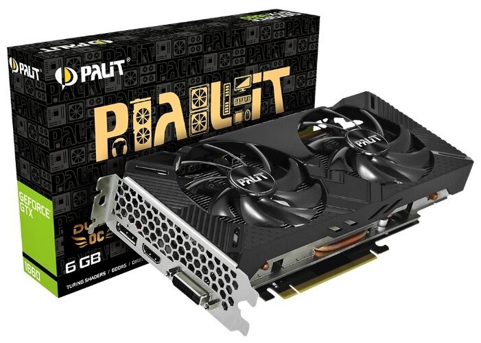 Видеокарта Palit (NE6166SS18J9-1160A) GeForce GTX 1660 SUPER GP OC 6GB