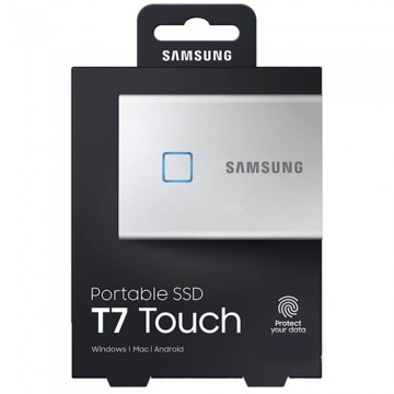 Внешний SSD Samsung 500 Gb T7 TOUCH EXTERNAL Silver MU-PC500S/WW