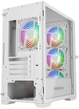 Компьютерный корпус Powercase ByteFlow Micro LE ARGB White (CAMBFW-A4-LE)