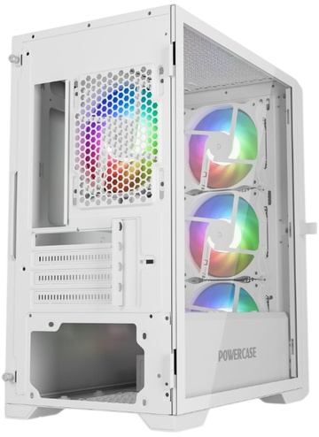 Компьютерный корпус Powercase ByteFlow Micro LE ARGB White (CAMBFW-A4-LE)
