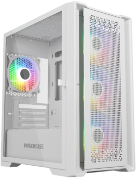 Компьютерный корпус Powercase ByteFlow Micro LE ARGB White (CAMBFW-A4-LE)