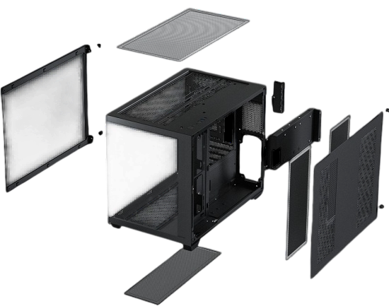 Компьютерный корпус XASTRA QW500M 3ARGB-C10-UC ARGB Black (QW500M-3FM12A-C10-UC)