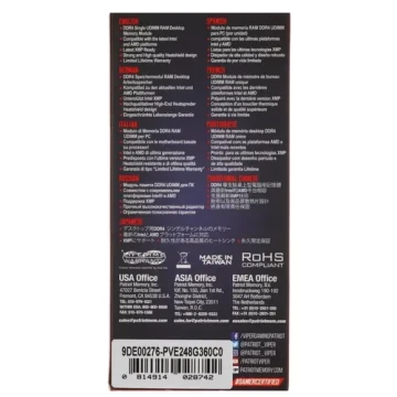 Оперативная память 8 Gb 3600 MHz PATRIOT VIPER ELITE II (PVE248G360C0)