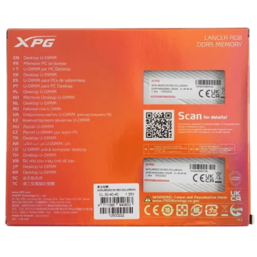 Оперативная память 32 Gb 6000 MHz ADATA XPG LANCER RGB (AX5U6000C3016G-DCLARWH)