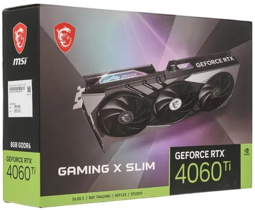 Видеокарта MSI (RTX 4060 TI GAMING X SLIM 8GB) GeForce RTX 4060 TI 8GB GAMING X SLIM
