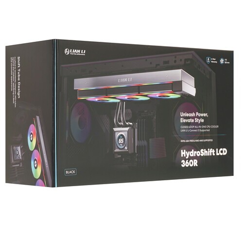 Система жидкостного охлаждения для процессора Lian Li HydroShift LCD 360R ARGB Black (G89.GHSLCD36RB.R0)