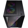 Компьютерный корпус Powercase VISION Micro Black TG 120mm 5-color fan Black mATX (CVBM-L4)
