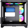 Компьютерный корпус Powercase VISION Micro Black TG 120mm 5-color fan Black mATX (CVBM-L4)