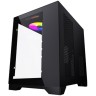 Компьютерный корпус Powercase VISION Micro Black TG 120mm 5-color fan Black mATX CVBM-L4
