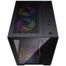 Компьютерный корпус Powercase VISION Micro Black TG 120mm 5-color fan Black mATX CVBM-L4