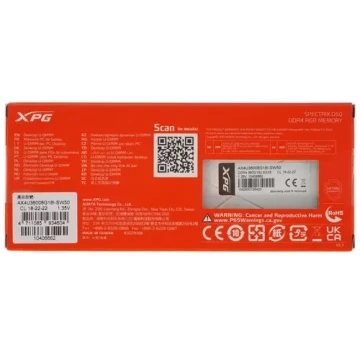 Оперативная память 8 Gb 3600 MHz ADATA XPG SPECTRIX D50 (AX4U36008G18I-SW50)