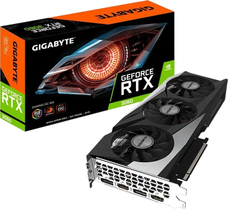Видеокарта Gigabyte (GV-N3060GAMING OC-12GD 2.0) GeForce RTX 3060 12GB GAMING OC (rev. 2.0) LHR